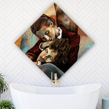 Lade das Bild in den Galerie-Viewer, Spannrahmenbild Innige Umarmung eines Paares Raute