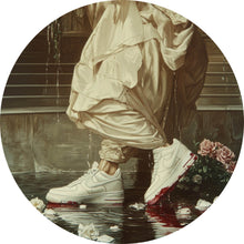 Lade das Bild in den Galerie-Viewer, Aluminiumbild Jesus läuft mit Sneakern über Wasser Kreis
