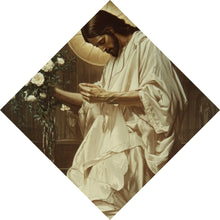 Lade das Bild in den Galerie-Viewer, Spannrahmenbild Jesus läuft mit Sneakern über Wasser Raute