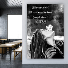 Lade das Bild in den Galerie-Viewer, Acrylglasbild Kaffeeliebe monochrome Hochformat