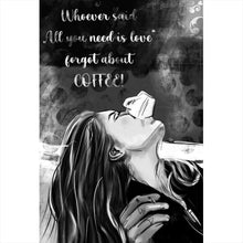 Lade das Bild in den Galerie-Viewer, Acrylglasbild Kaffeeliebe monochrome Hochformat