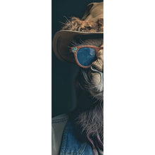 Lade das Bild in den Galerie-Viewer, Spannrahmenbild Kamel mit Hut und Sonnenbrille Panorama Hoch