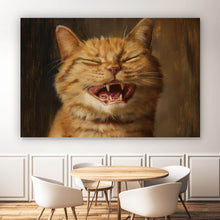 Lade das Bild in den Galerie-Viewer, Poster Katze mit Burger Zeichenstil Querformat