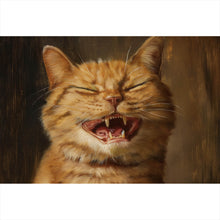 Lade das Bild in den Galerie-Viewer, Poster Katze mit Burger Zeichenstil Querformat