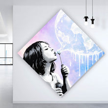 Lade das Bild in den Galerie-Viewer, Leinwandbild Keep Dreaming Raute