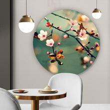 Lade das Bild in den Galerie-Viewer, Aluminiumbild Kirschblüten am Ast Kreis