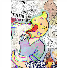 Lade das Bild in den Galerie-Viewer, Aluminiumbild Klassische Comicfiguren Pop Art Stil Hochformat