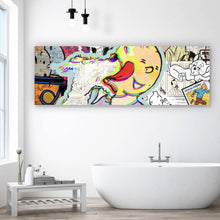 Lade das Bild in den Galerie-Viewer, Leinwandbild Klassische Comicfiguren Pop Art Stil Panorama
