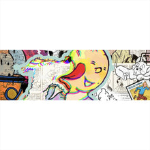 Lade das Bild in den Galerie-Viewer, Aluminiumbild gebürstet Klassische Comicfiguren Pop Art Stil Panorama