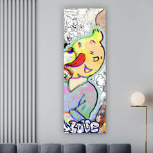 Lade das Bild in den Galerie-Viewer, Leinwandbild Klassische Comicfiguren Pop Art Stil Panorama Hoch
