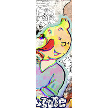 Lade das Bild in den Galerie-Viewer, Leinwandbild Klassische Comicfiguren Pop Art Stil Panorama Hoch
