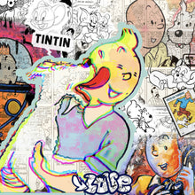 Lade das Bild in den Galerie-Viewer, Spannrahmenbild Klassische Comicfiguren Pop Art Stil Quadrat