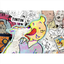Lade das Bild in den Galerie-Viewer, Leinwandbild Klassische Comicfiguren Pop Art Stil Querformat
