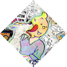 Lade das Bild in den Galerie-Viewer, Leinwandbild Klassische Comicfiguren Pop Art Stil Raute