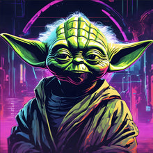 Lade das Bild in den Galerie-Viewer, Poster Cyber Figur Neon Quadrat