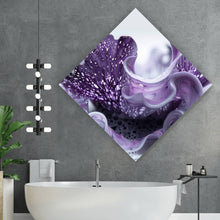 Lade das Bild in den Galerie-Viewer, Acrylglasbild Korallisch Fluid Art Raute