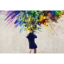 Lade das Bild in den Galerie-Viewer, Spannrahmenbild Kreative Gedanken Explosion Querformat
