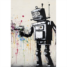 Lade das Bild in den Galerie-Viewer, Poster Banksy Kreativer Roboter Hochformat