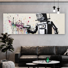 Lade das Bild in den Galerie-Viewer, Acrylglasbild Banksy Kreativer Roboter Panorama