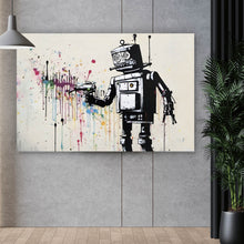 Lade das Bild in den Galerie-Viewer, Aluminiumbild Banksy Kreativer Roboter Querformat