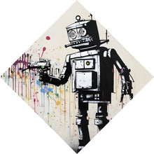 Lade das Bild in den Galerie-Viewer, Poster Banksy Kreativer Roboter Raute