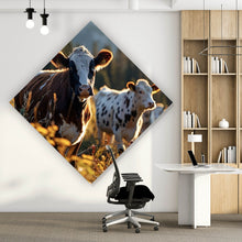 Lade das Bild in den Galerie-Viewer, Acrylglasbild Kühe grasen friedlich auf sonniger Bergwiese Raute