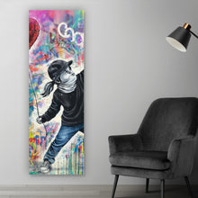 Lade das Bild in den Galerie-Viewer, Leinwandbild La vie est belle Das Leben ist schön Panorama Hoch