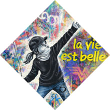 Lade das Bild in den Galerie-Viewer, Aluminiumbild La vie est belle Das Leben ist schön Raute