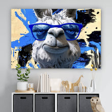 Lade das Bild in den Galerie-Viewer, Aluminiumbild gebürstet Karl Lamafeld Abstrakt Querformat