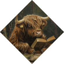 Lade das Bild in den Galerie-Viewer, Poster Lesendes Hochlandrind im Wald Raute