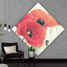 Lade das Bild in den Galerie-Viewer, Spannrahmenbild Leuchtend rote Mohnblumen im sanften Morgenlicht Raute