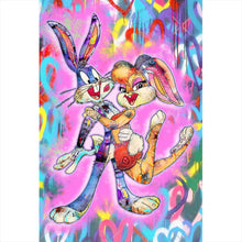 Lade das Bild in den Galerie-Viewer, Leinwandbild Liebevolles Pop Art Paar Hochformat