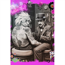 Lade das Bild in den Galerie-Viewer, Aluminiumbild Life Beautiful Retro Tattoo Hochformat