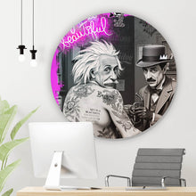 Lade das Bild in den Galerie-Viewer, Aluminiumbild Life Beautiful Retro Tattoo Kreis