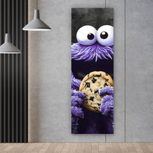 Lade das Bild in den Galerie-Viewer, Aluminiumbild Lila Keksmonster Panorama Hoch