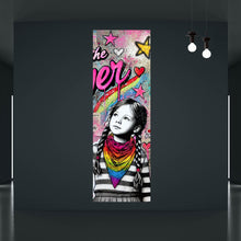 Lade das Bild in den Galerie-Viewer, Poster Love is the Answer Kindergraffiti Panorama Hoch