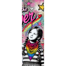 Lade das Bild in den Galerie-Viewer, Spannrahmenbild Love is the Answer Kindergraffiti Panorama Hoch