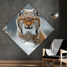 Lade das Bild in den Galerie-Viewer, Leinwandbild Luchs im verschneiten Winterwald Raute