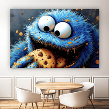 Lade das Bild in den Galerie-Viewer, Acrylglasbild Lustige Figur isst Kekse Querformat