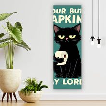 Lade das Bild in den Galerie-Viewer, Aluminiumbild gebürstet Lustige Katze mit Toilettenpapier Panorama Hoch