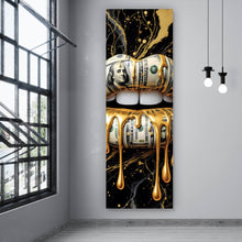 Lade das Bild in den Galerie-Viewer, Poster Luxuriöse Geldlippen mit goldenen Akzenten Panorama Hoch