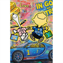 Lade das Bild in den Galerie-Viewer, Aluminiumbild gebürstet Luxuriöses Pop Art Hochformat