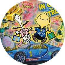 Lade das Bild in den Galerie-Viewer, Aluminiumbild gebürstet Luxuriöses Pop Art Kreis