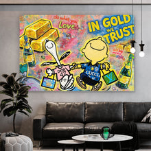 Lade das Bild in den Galerie-Viewer, Aluminiumbild gebürstet Luxuriöses Pop Art Querformat