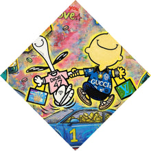 Lade das Bild in den Galerie-Viewer, Aluminiumbild gebürstet Luxuriöses Pop Art Raute