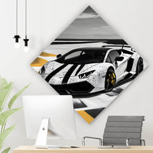Lade das Bild in den Galerie-Viewer, Acrylglasbild Luxus Sportwagen auf der Rennbahn Raute