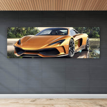 Lade das Bild in den Galerie-Viewer, Leinwandbild Luxuswagen vor exotischer Kulisse Panorama