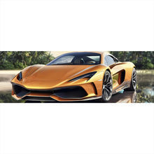 Lade das Bild in den Galerie-Viewer, Leinwandbild Luxuswagen vor exotischer Kulisse Panorama