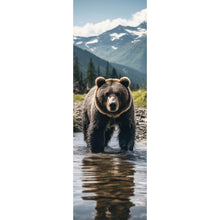 Lade das Bild in den Galerie-Viewer, Leinwandbild Mächtiger Bär in natürlicher Umgebung Panorama Hoch