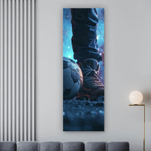 Lade das Bild in den Galerie-Viewer, Acrylglasbild Magische Aufnahme eines Fußballs Panorama Hoch